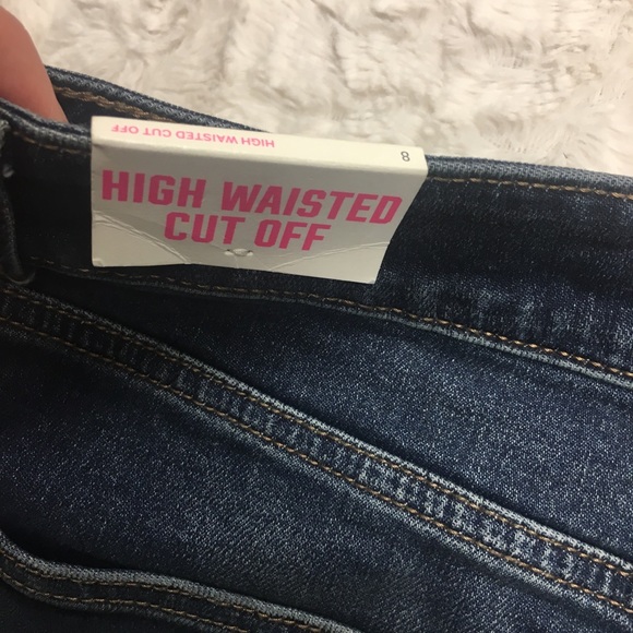 Pink Victoria Secret High Waist Jean Shorts Sz 8 - Picture 4 of 4